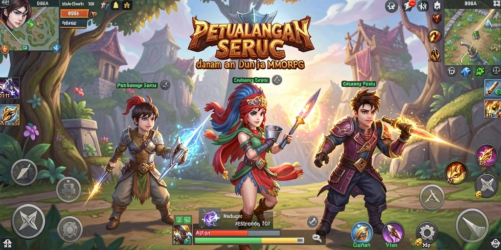 Screenshot gameplay 898A, menampilkan aksi pertempuran MMORPG yang mendebarkan.