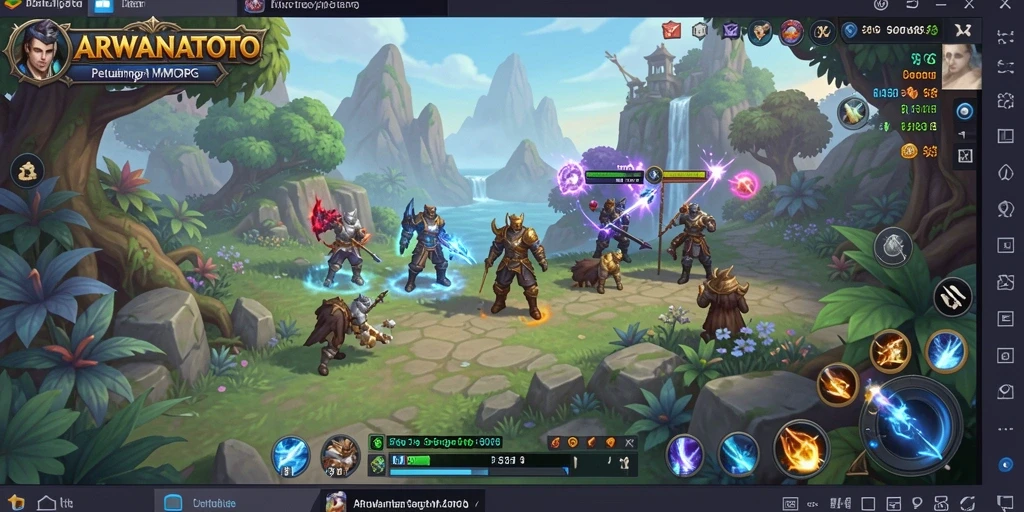 Tampilan gameplay menawan dari ARWANATOTO dalam dunia MMORPG.