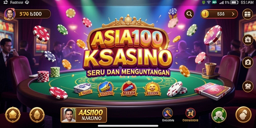 Tampilan gameplay seru dan menarik dari ASIA100 di kasino.