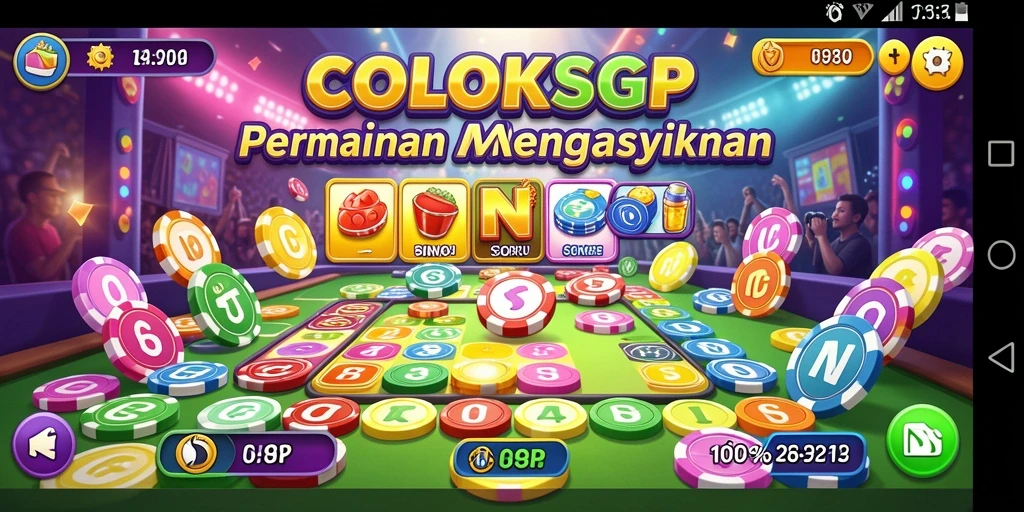 Tampilan gameplay Bingo yang interaktif dan menarik.