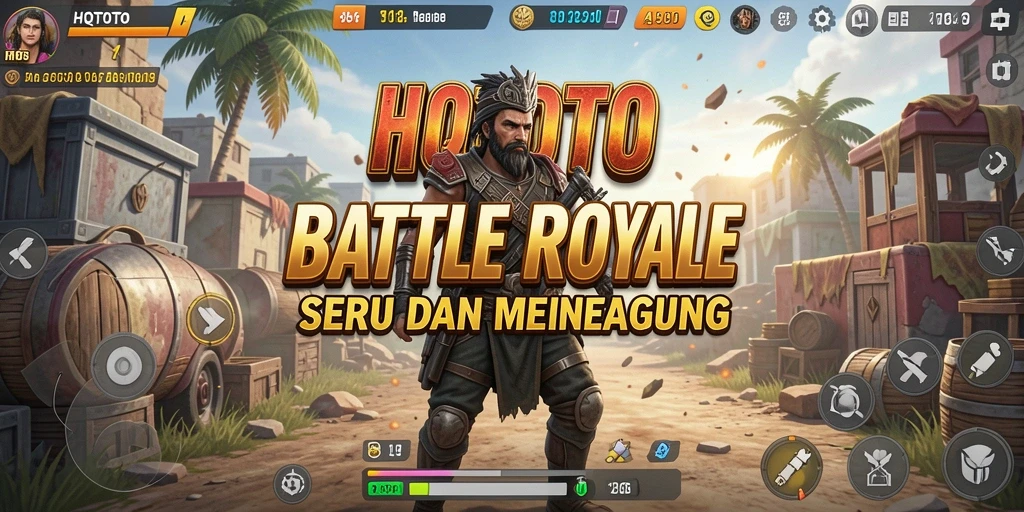 Screenshot gameplay HQTOTO menampilkan pertempuran yang mendebarkan.