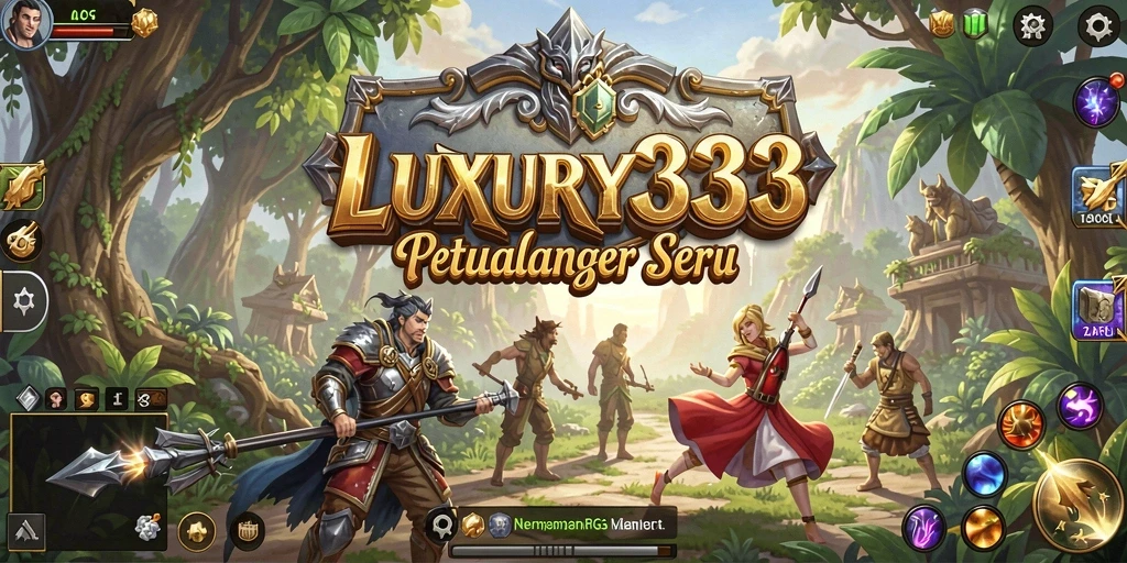 Tangkapan layar LUXURY333 menampilkan aksi seru dalam pertarungan RPG.