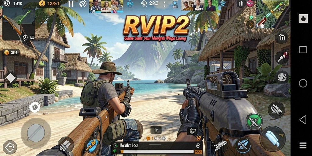 Tampilan gameplay RVIP2 yang menyenangkan dan penuh warna.