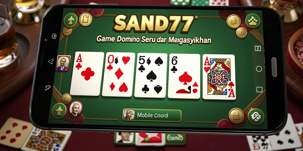 Tampilan screenshot SAND77 yang menunjukkan serunya gameplay Domino.